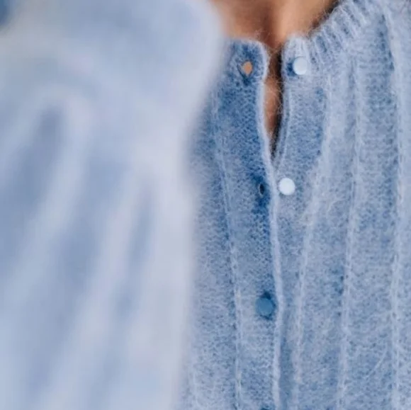 Sezane Amance Cardigan Light Blue - Size S - Picture 5 of 13